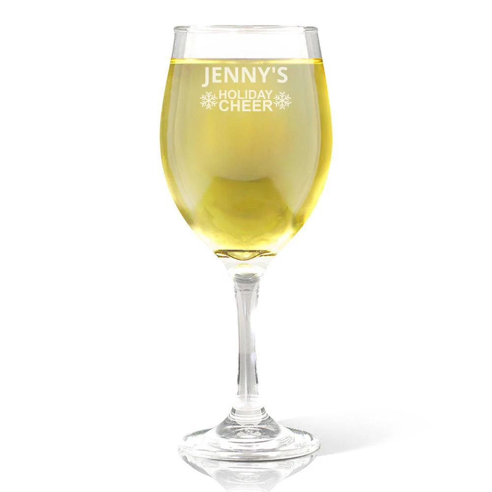 Holiday Cheer Wine Glass