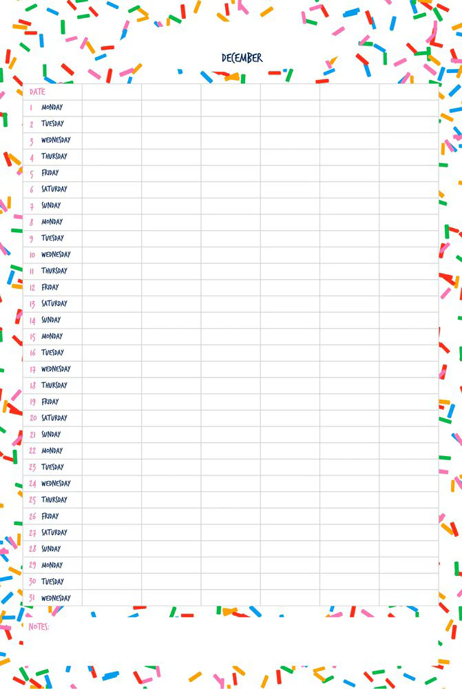 Sprinkles A3 Family Planner - Image 2