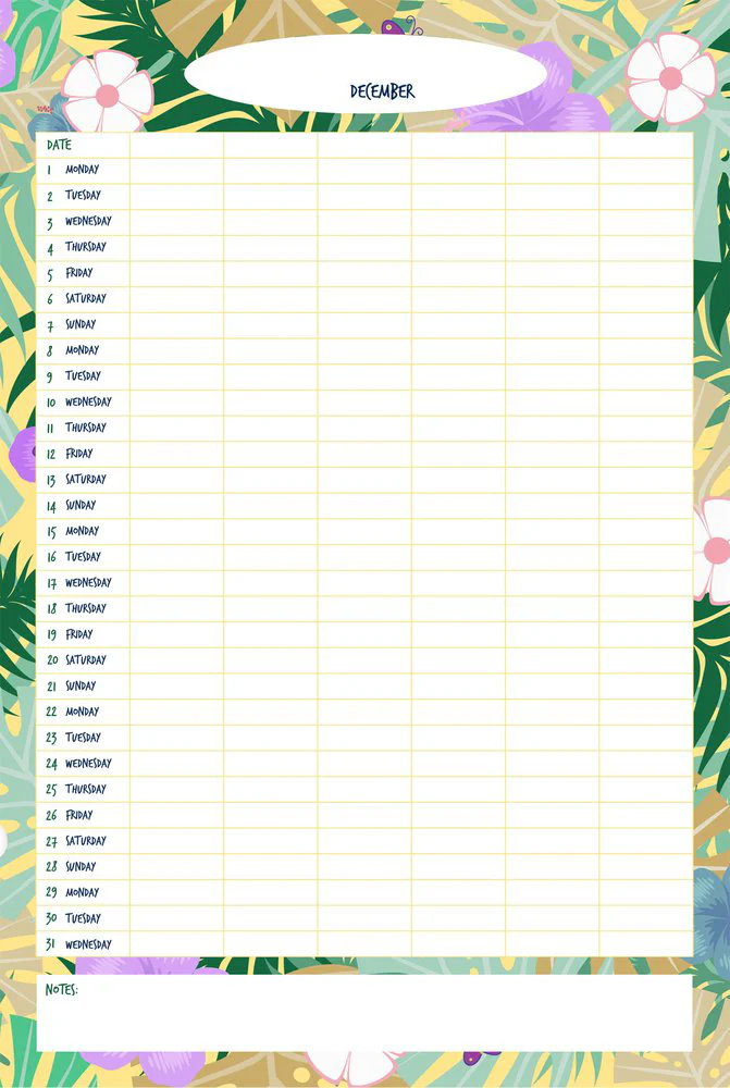 Tropical A3 Family Planner - Image 2